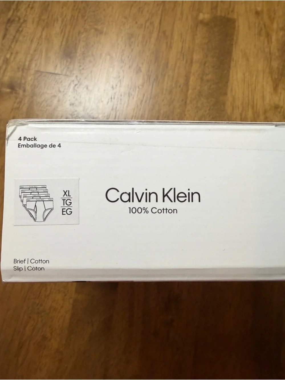 Calvin‎ Klein White Men's Size XL & M Classic Fit Cotton Briefs - 4 Pack